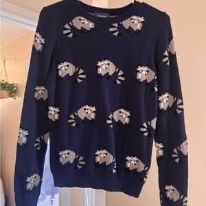 Modcloth Navy and Cream Knit Sweater